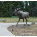 западные металла украшения сада бронзовая дикой природы открытый олень большие статуи животных 